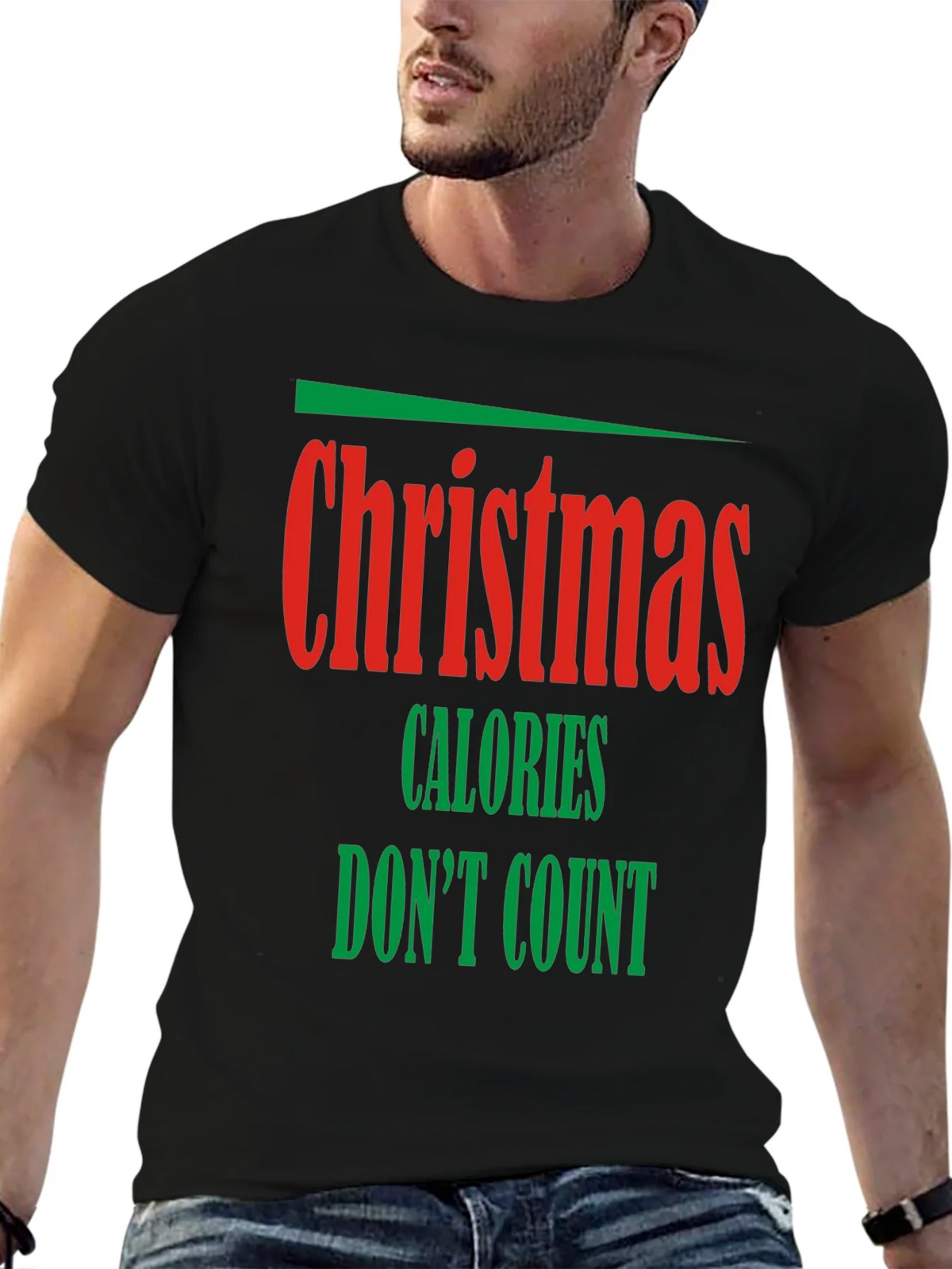 Funny Christmas Calories Dont Count Holiday T-Shirt product image 6