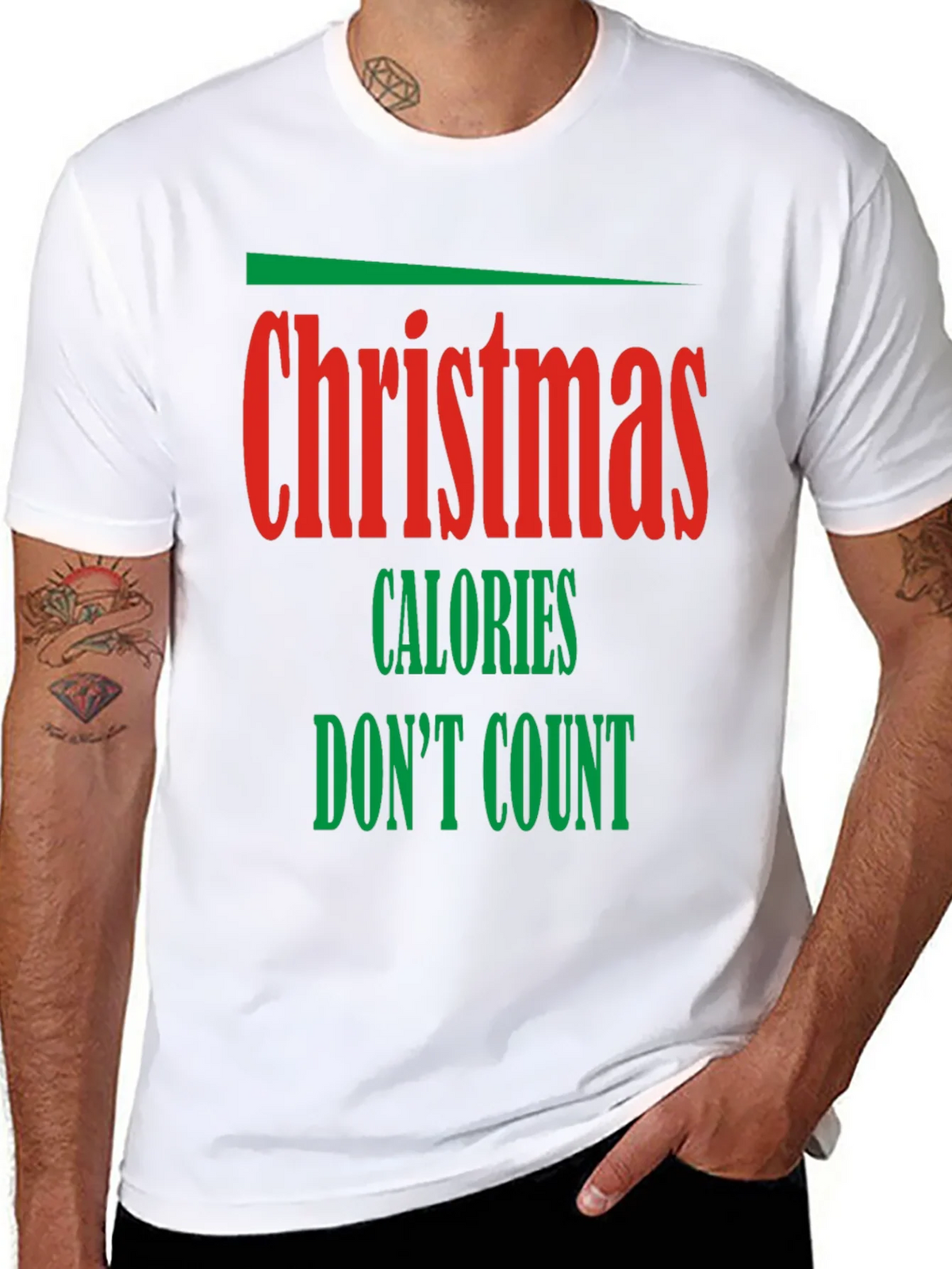 Funny Christmas Calories Dont Count Holiday T-Shirt product image 7