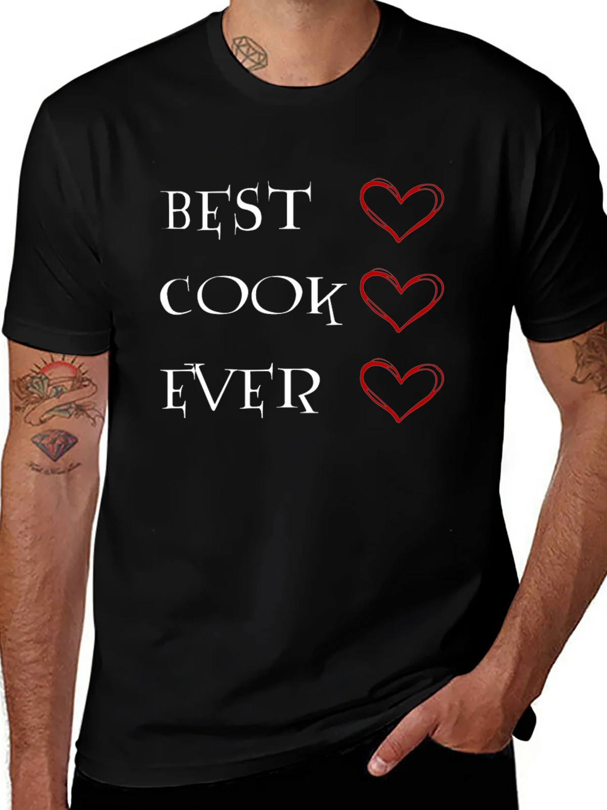 Best Cook Ever T-Shirt with Heart Graphics product image 1