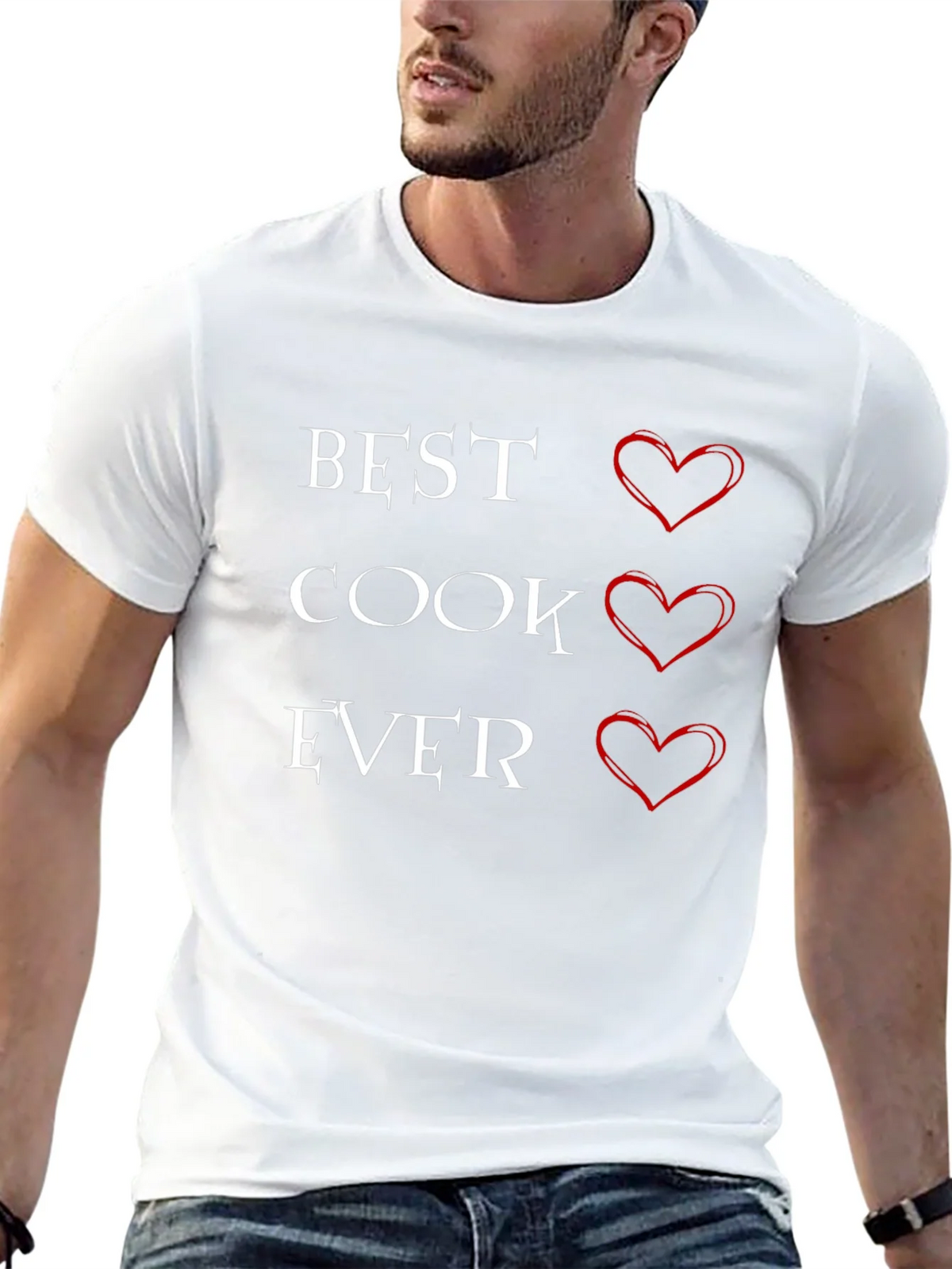 Best Cook Ever T-Shirt with Heart Graphics product image 5