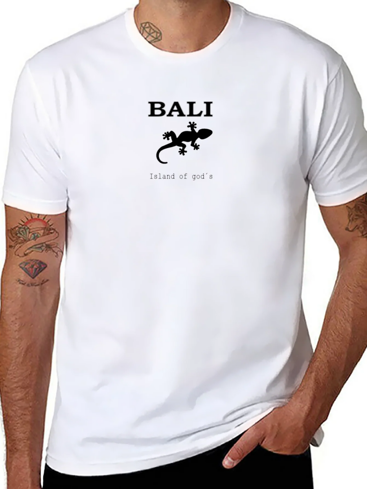Bali Lizard T-Shirt - Island of Gods Black Tee product image 7