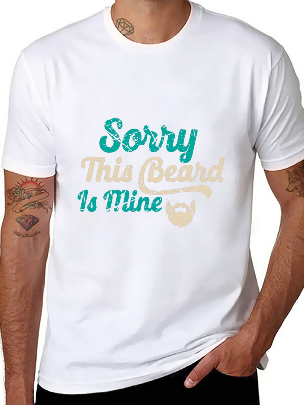Sorry This Beard Is Mine Graphic Tee product image 7