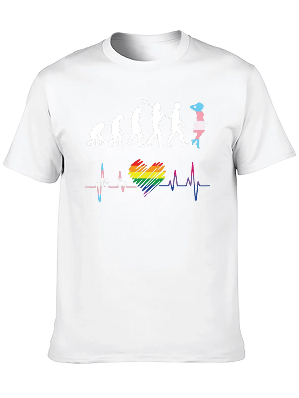 LGBTQ+ Evolution Heartbeat Graphic T-Shirt product image 9