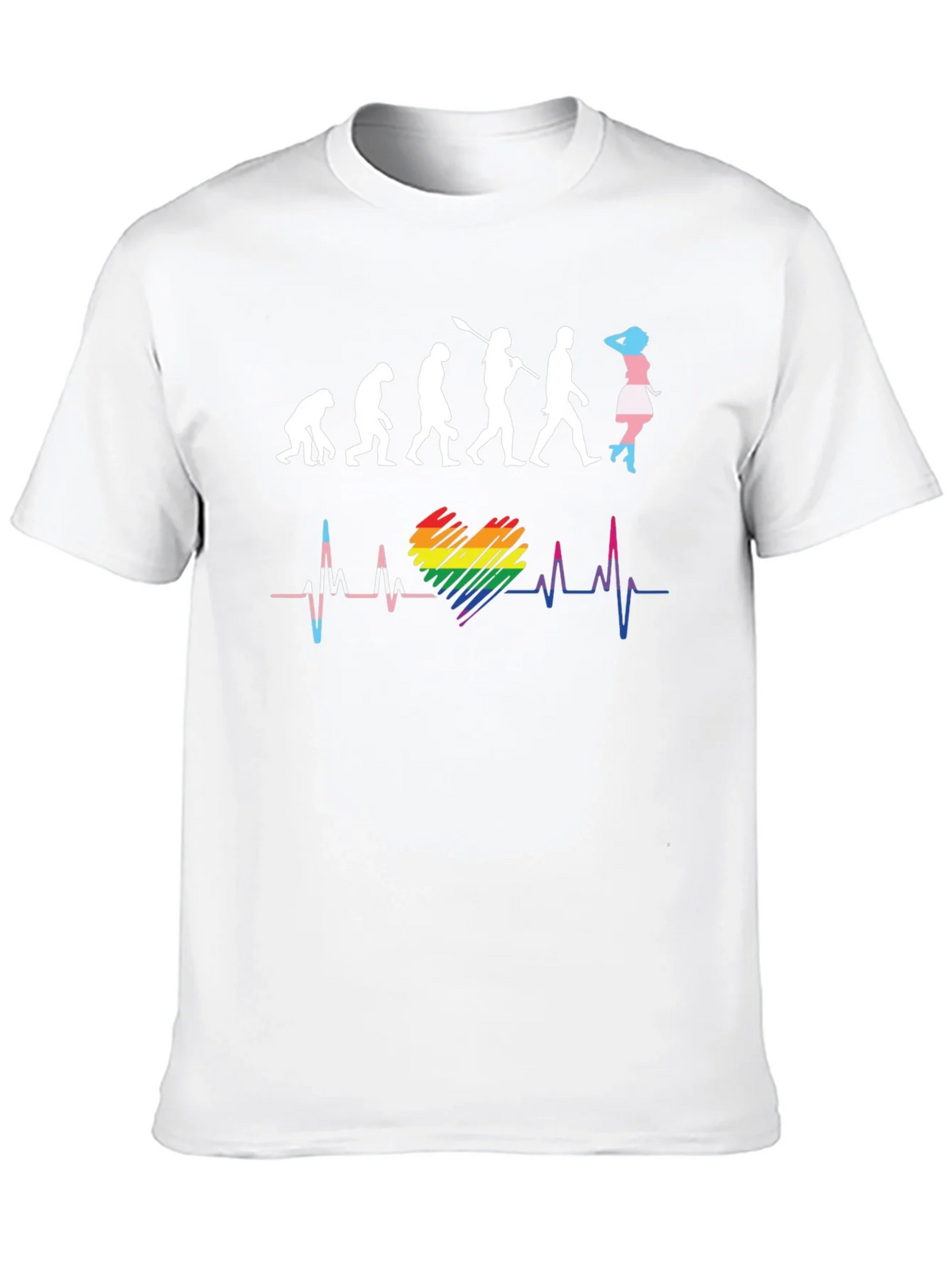 LGBTQ+ Evolution Heartbeat Graphic T-Shirt product image 9