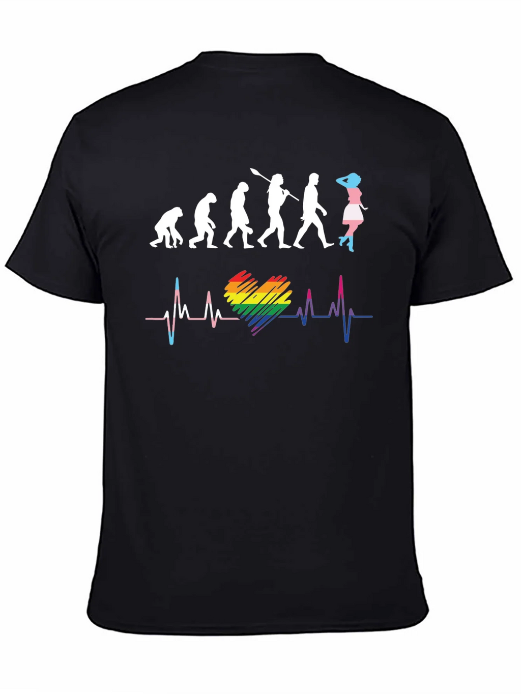 LGBTQ+ Evolution Heartbeat Graphic T-Shirt product image 4