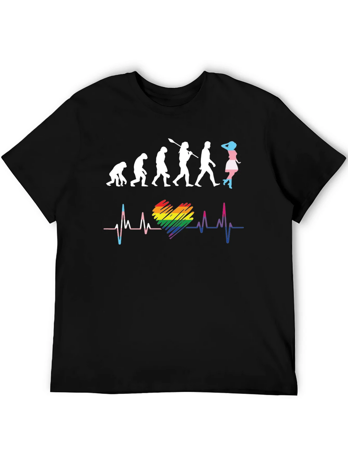 LGBTQ+ Evolution Heartbeat Graphic T-Shirt product image 5