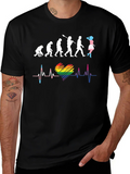 LGBTQ+ Evolution Heartbeat Graphic T-Shirt product image 1