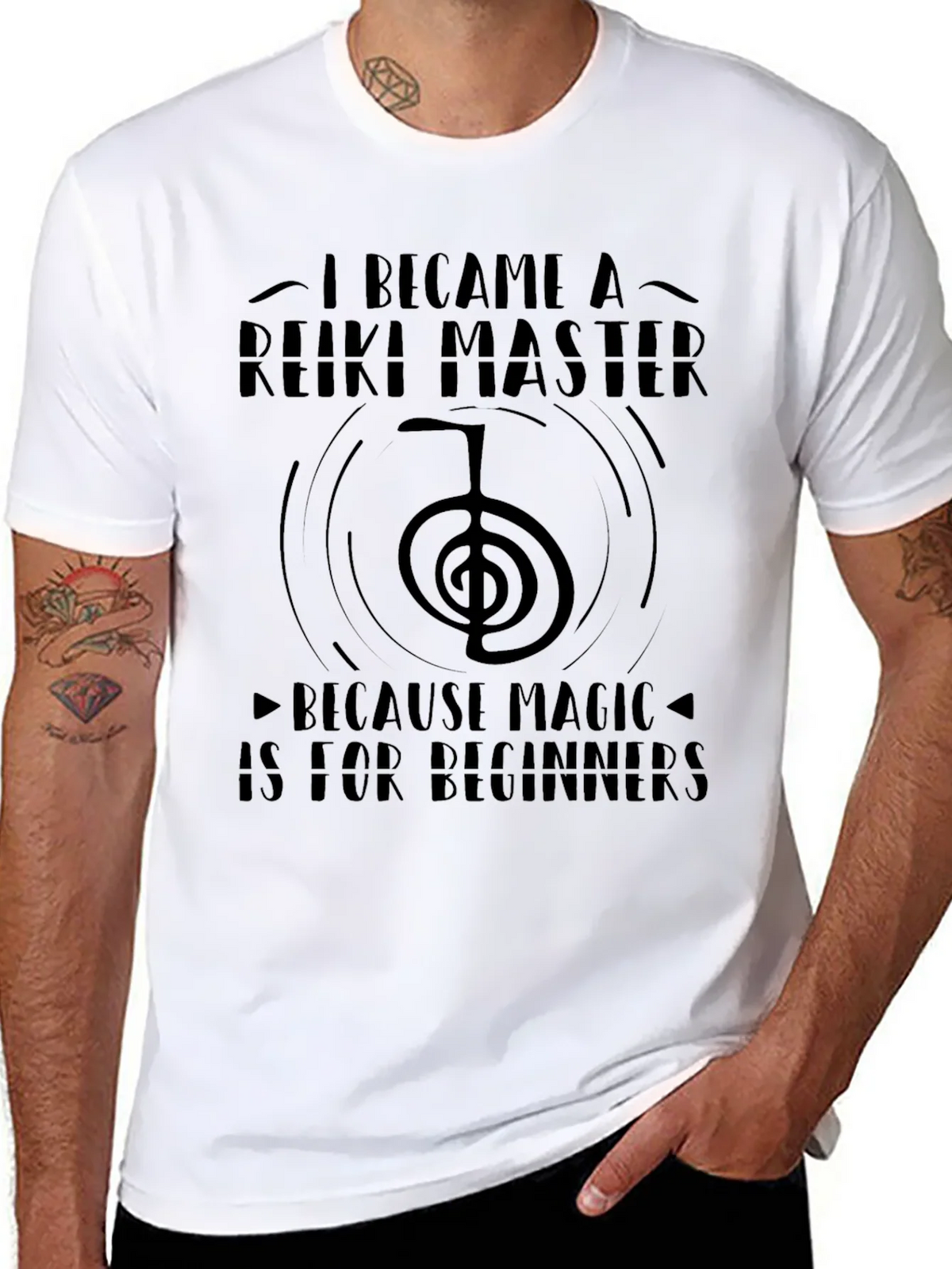 Reiki Master Black T-Shirt - Magic is for Beginners product image 7