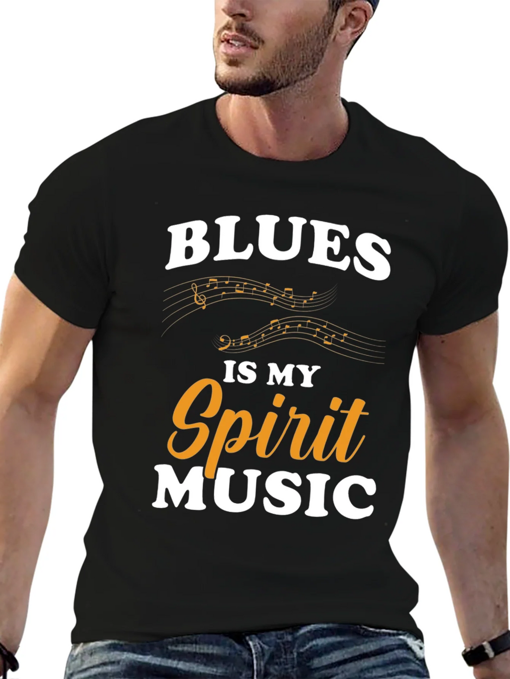 Blues Is My Spirit Music Graphic T-Shirt product image 6
