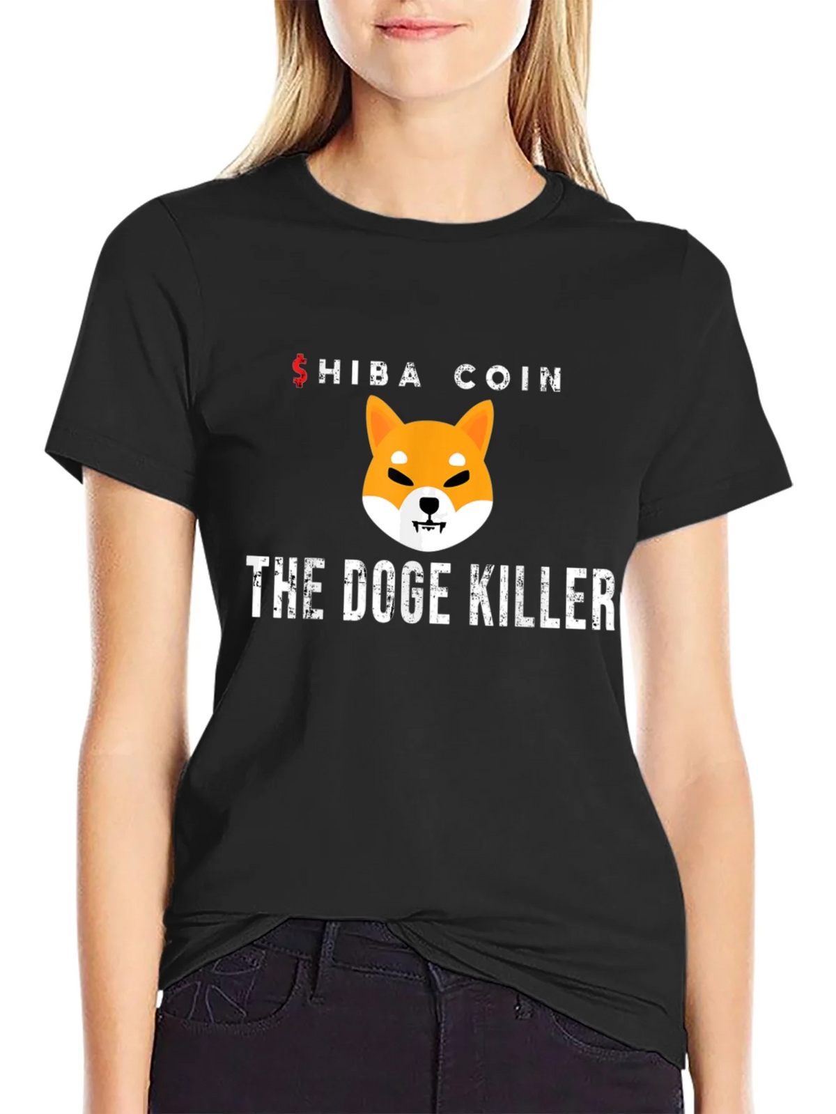 Shiba Coin The Doge Killer Black T-Shirt product image 2