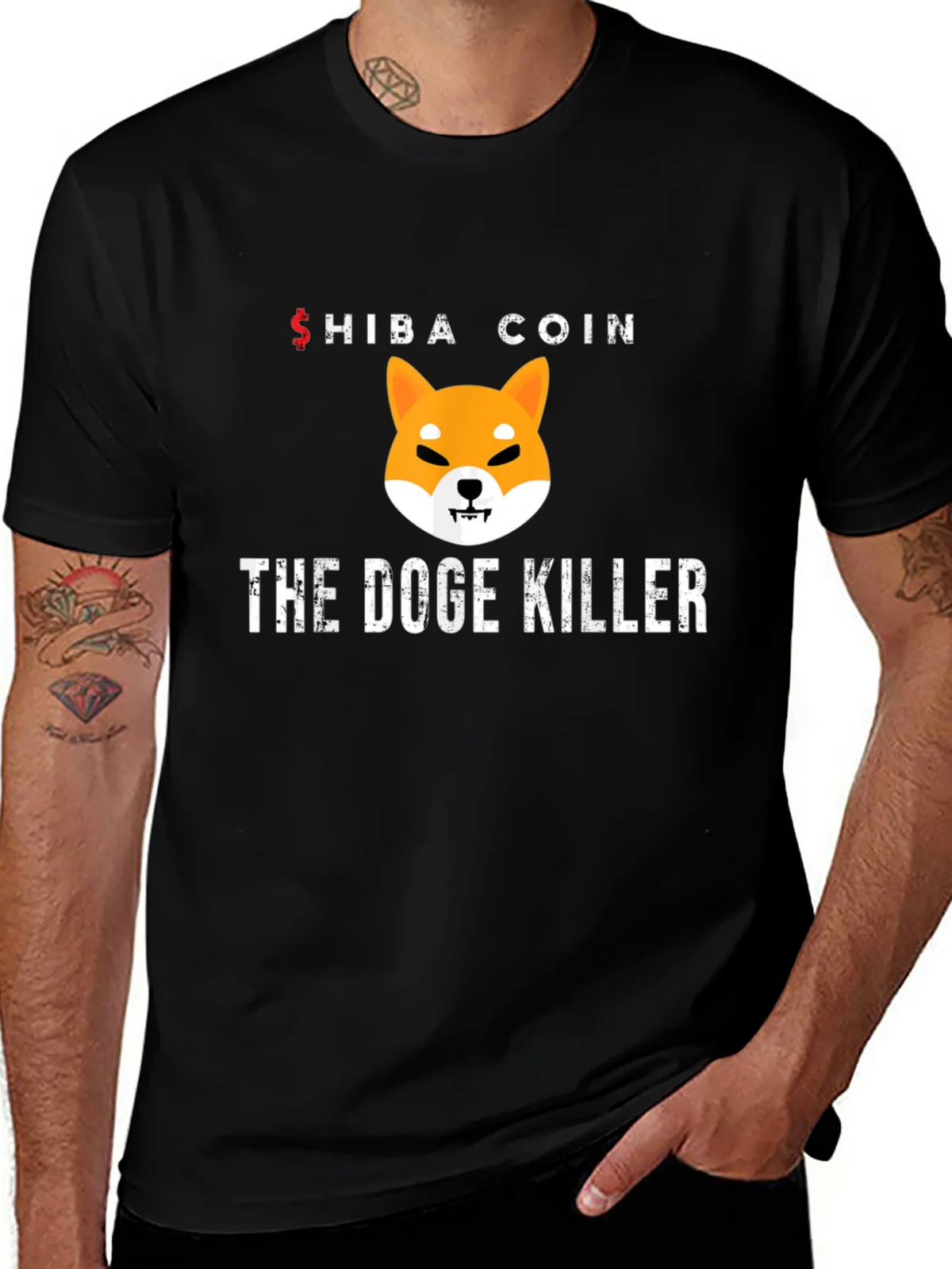 Shiba Coin The Doge Killer Black T-Shirt product image 1