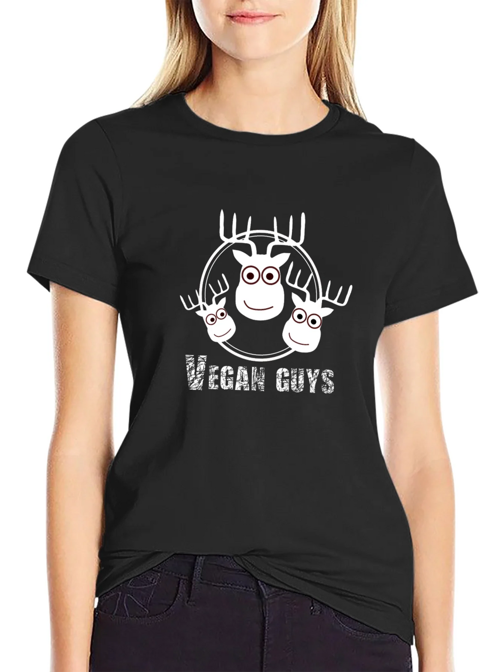 Vegan Guys T-Shirt - Cute Moose Design product image 2