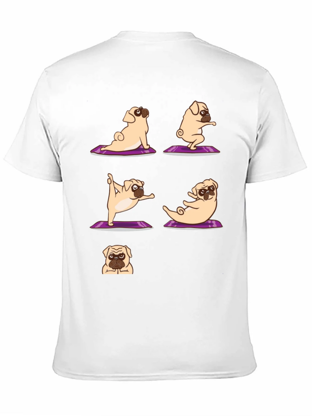 Yoga Pugs Black T-Shirt product image 10