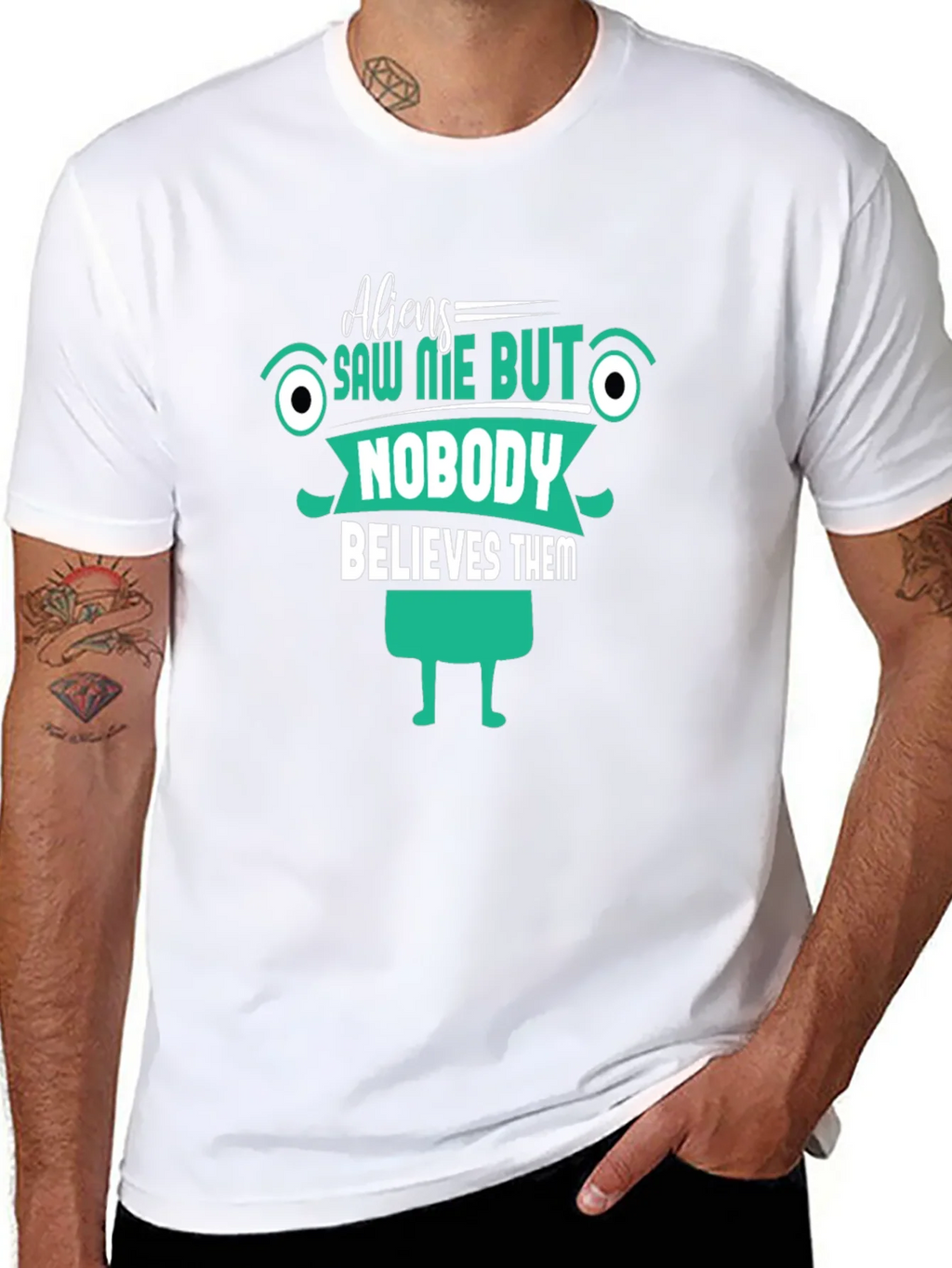 Aliens Saw Me T-Shirt Funny Graphic Tee product image 7