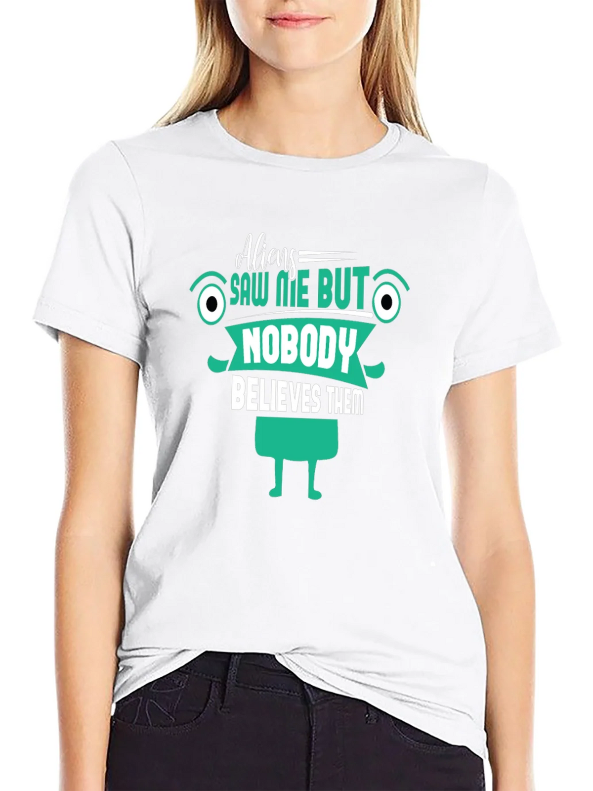 Aliens Saw Me T-Shirt Funny Graphic Tee product image 8