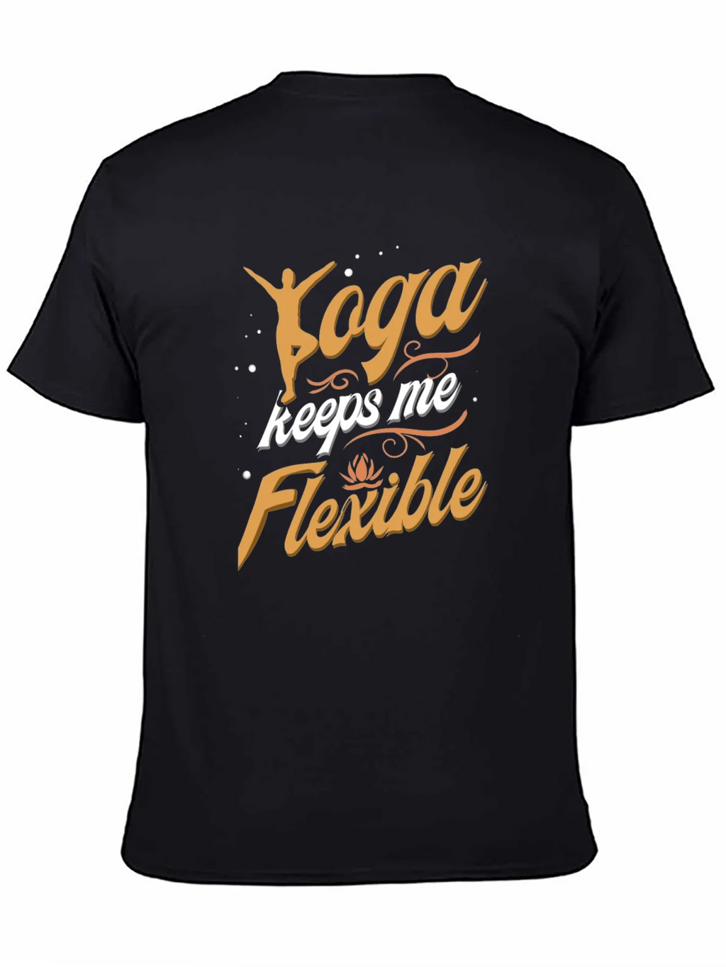 Yoga Keeps Me Flexible Mens Black T-Shirt product image 4