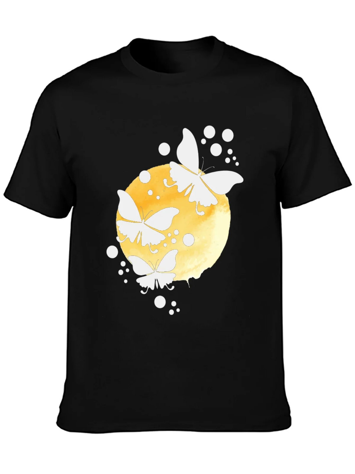 Butterfly Moon Graphic Tee - Black Cotton Blend product image 3
