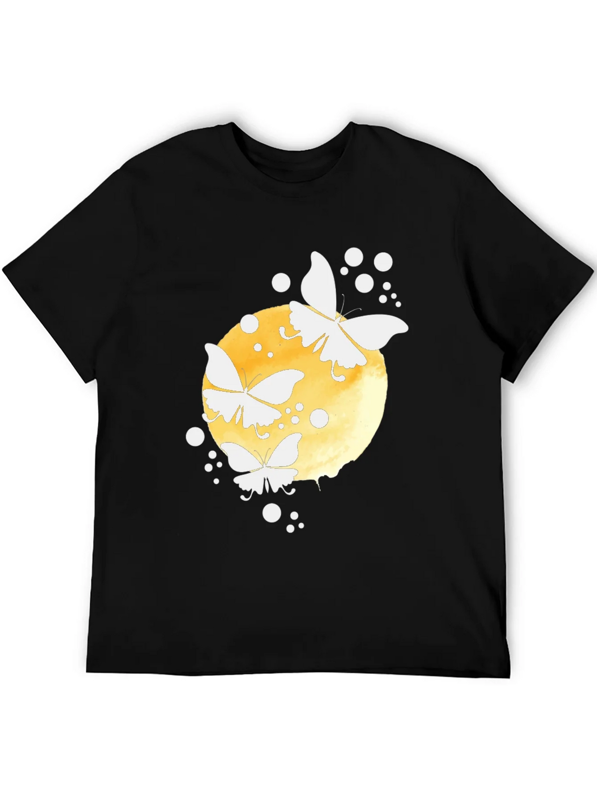 Butterfly Moon Graphic Tee - Black Cotton Blend product image 5
