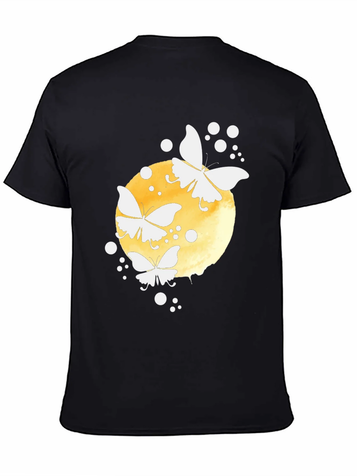 Butterfly Moon Graphic Tee - Black Cotton Blend product image 4