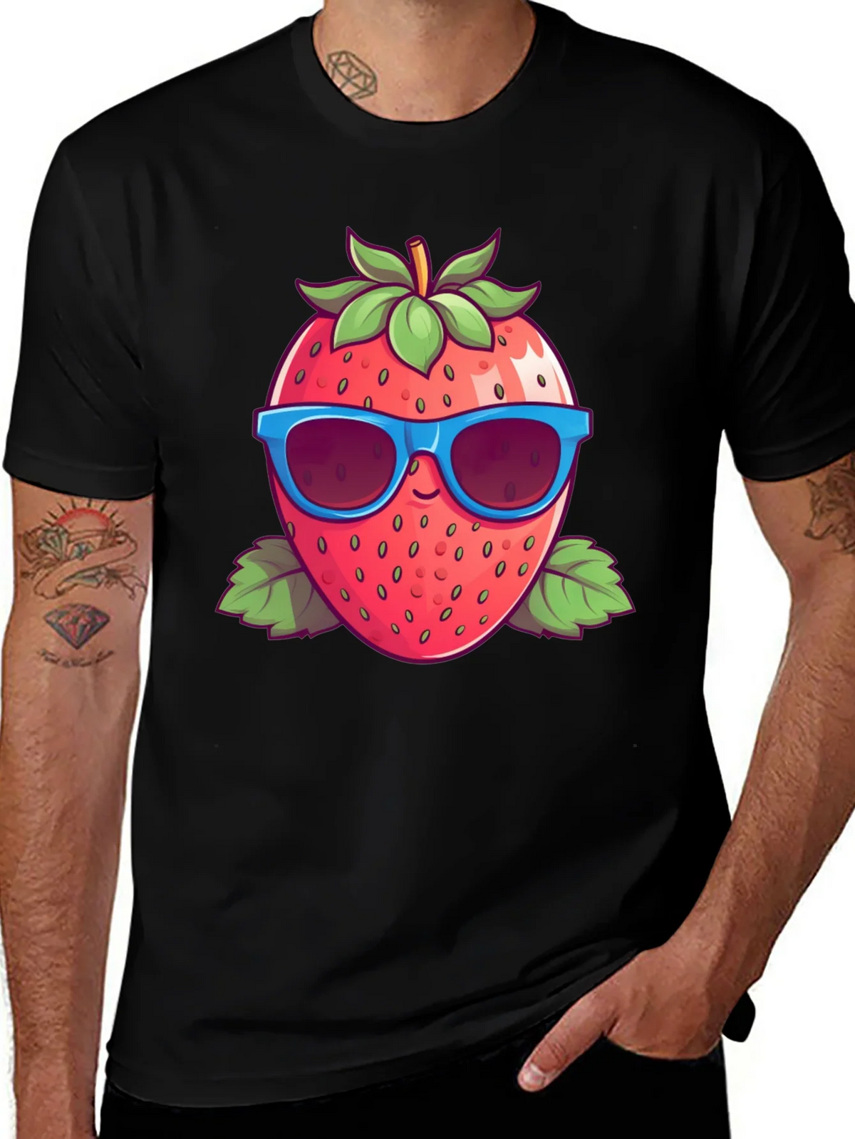 Cool Strawberry Graphic Tee - Summer Fun! product image 1