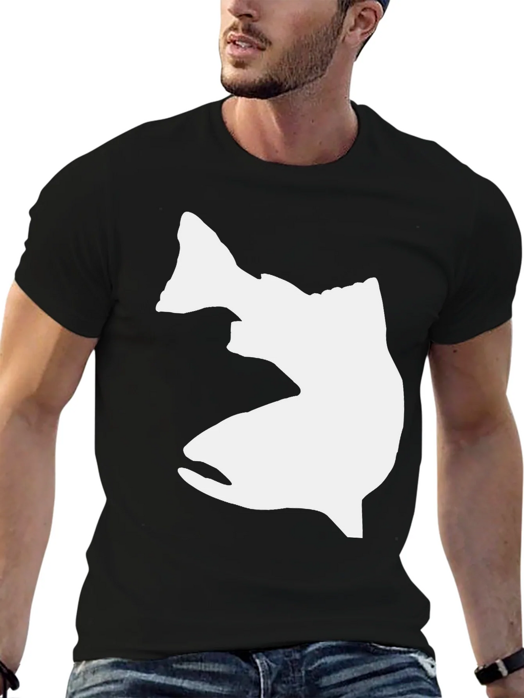 Black Fish Graphic T-Shirt - Casual Cotton Tee product image 5