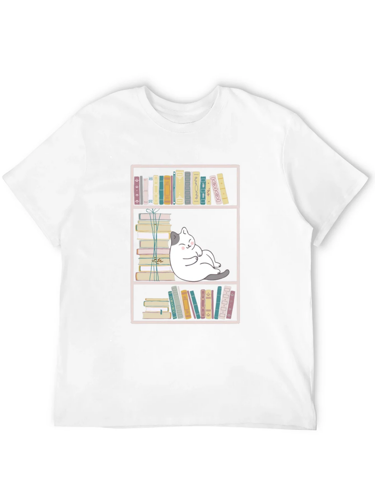 Bookish Cat Graphic Tee - Unisex Black T-Shirt product image 10