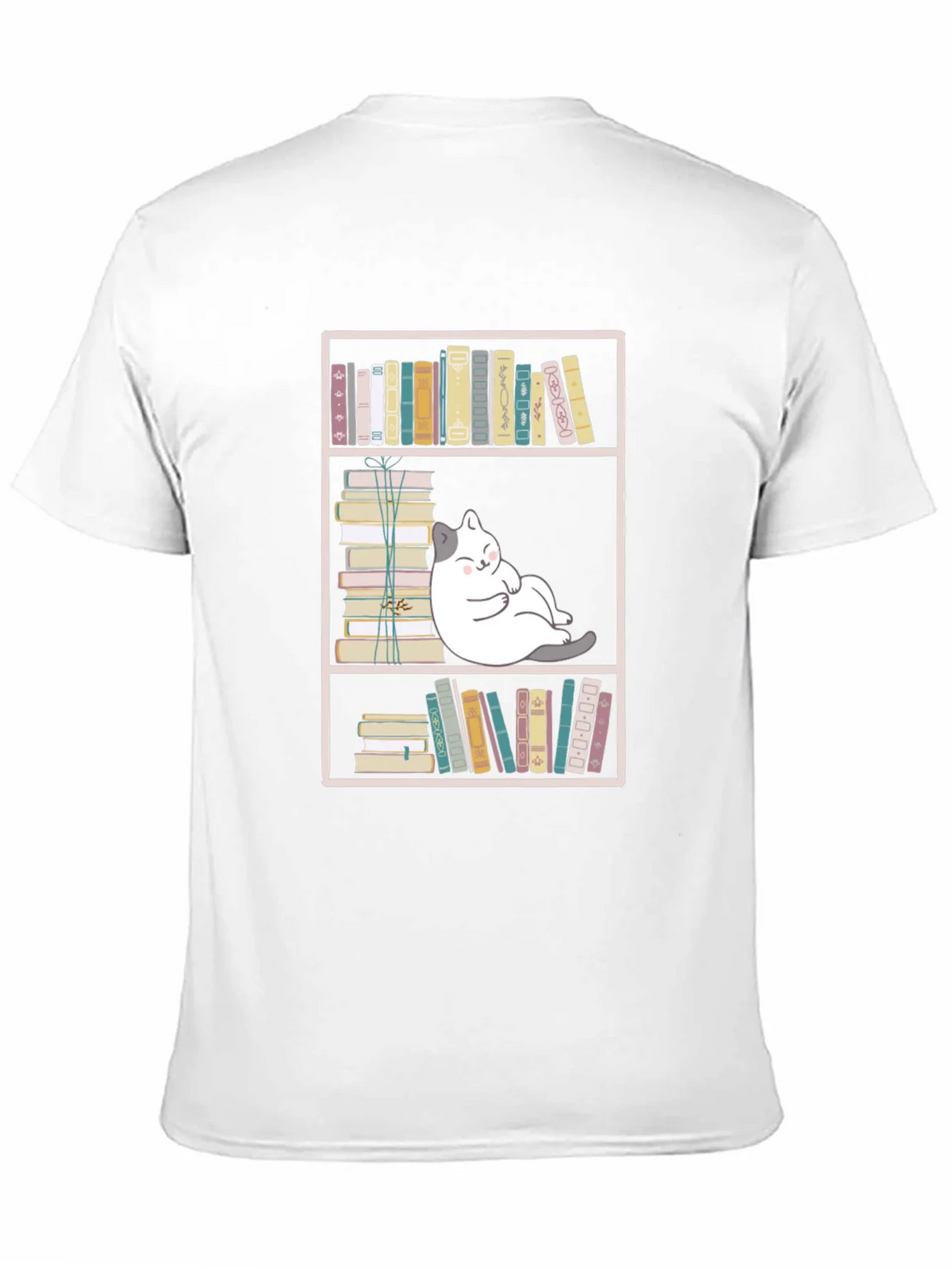 Bookish Cat Graphic Tee - Unisex Black T-Shirt product image 9