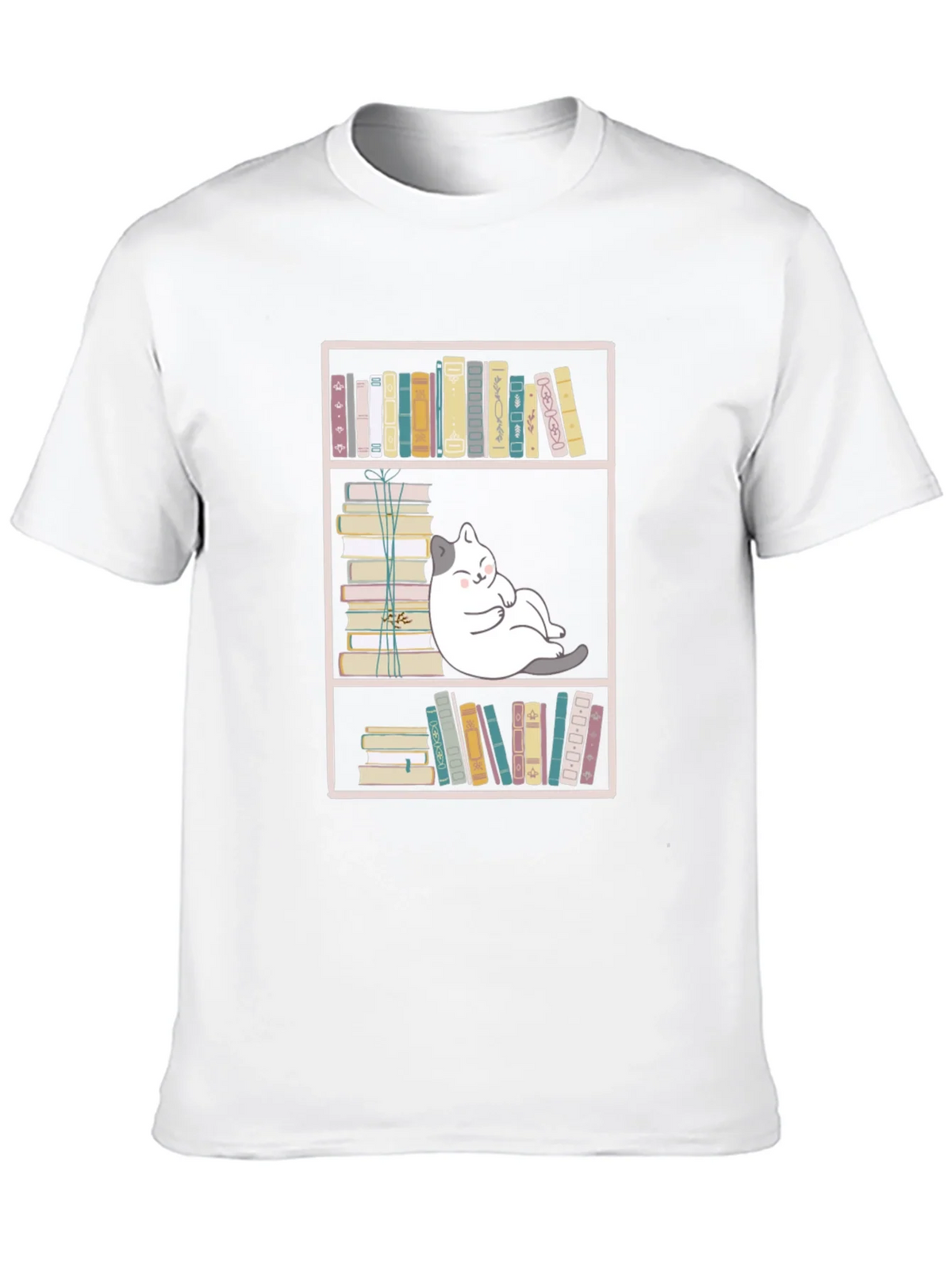 Bookish Cat Graphic Tee - Unisex Black T-Shirt product image 8