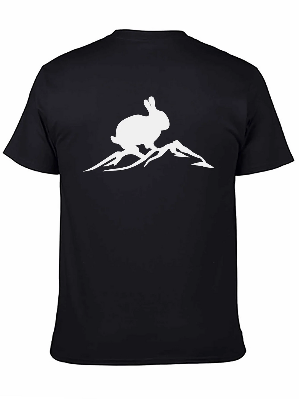Rabbit Mountain Graphic Tee - Black Cotton T-Shirt product image 4