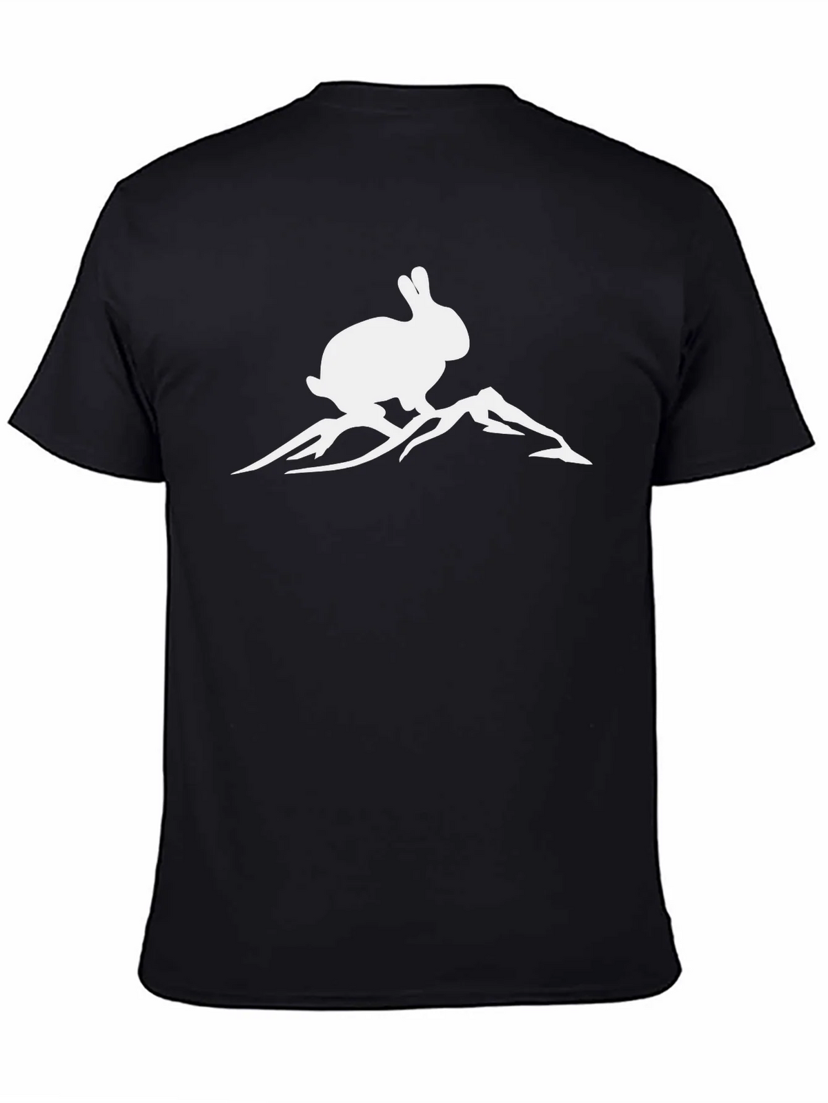 Rabbit Mountain Graphic Tee - Black Cotton T-Shirt product image 4
