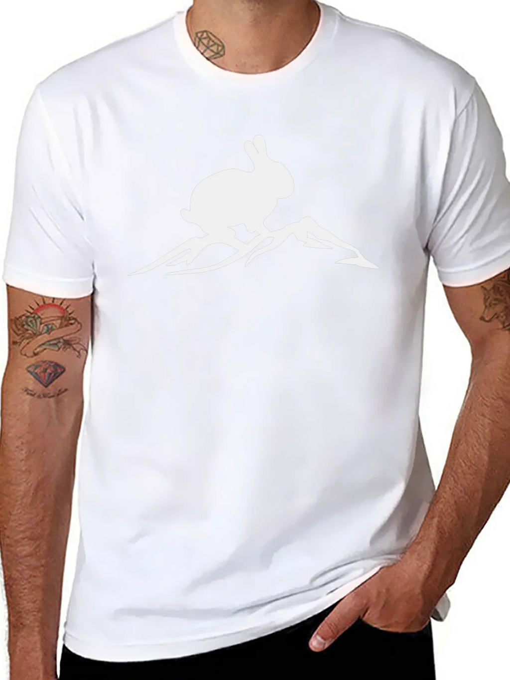 Rabbit Mountain Graphic Tee - Black Cotton T-Shirt product image 7