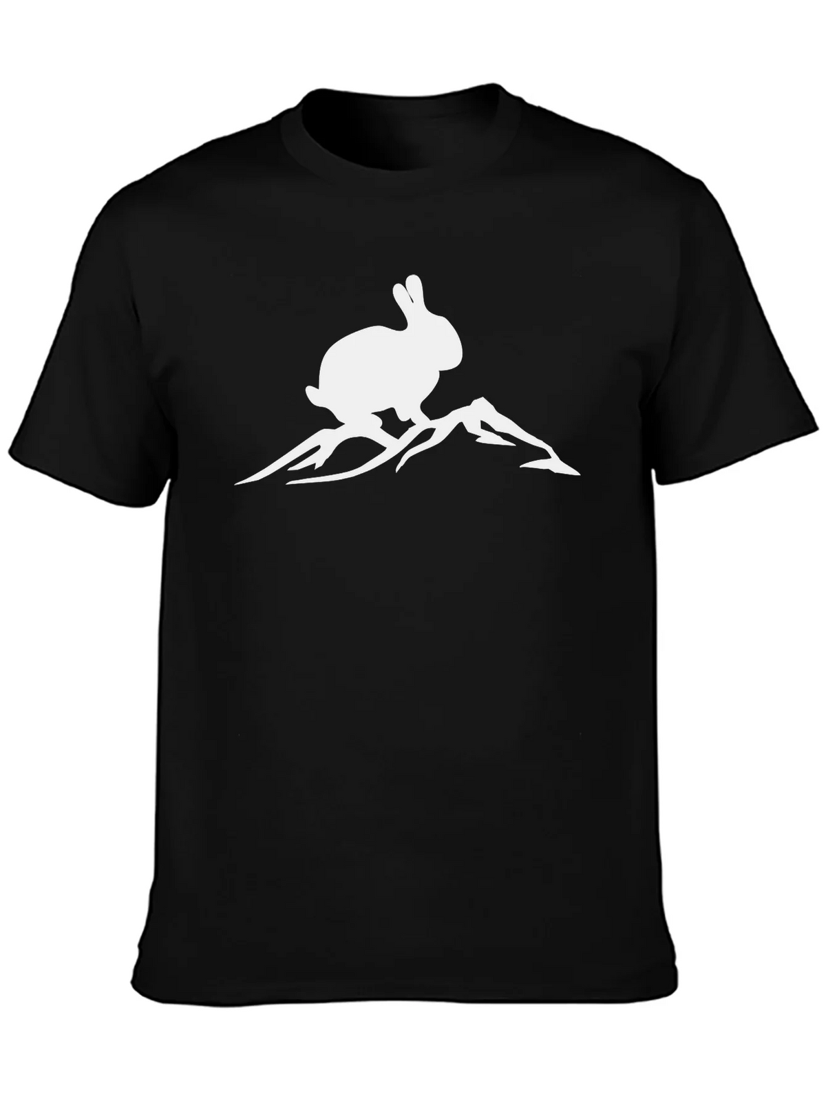 Rabbit Mountain Graphic Tee - Black Cotton T-Shirt product image 3