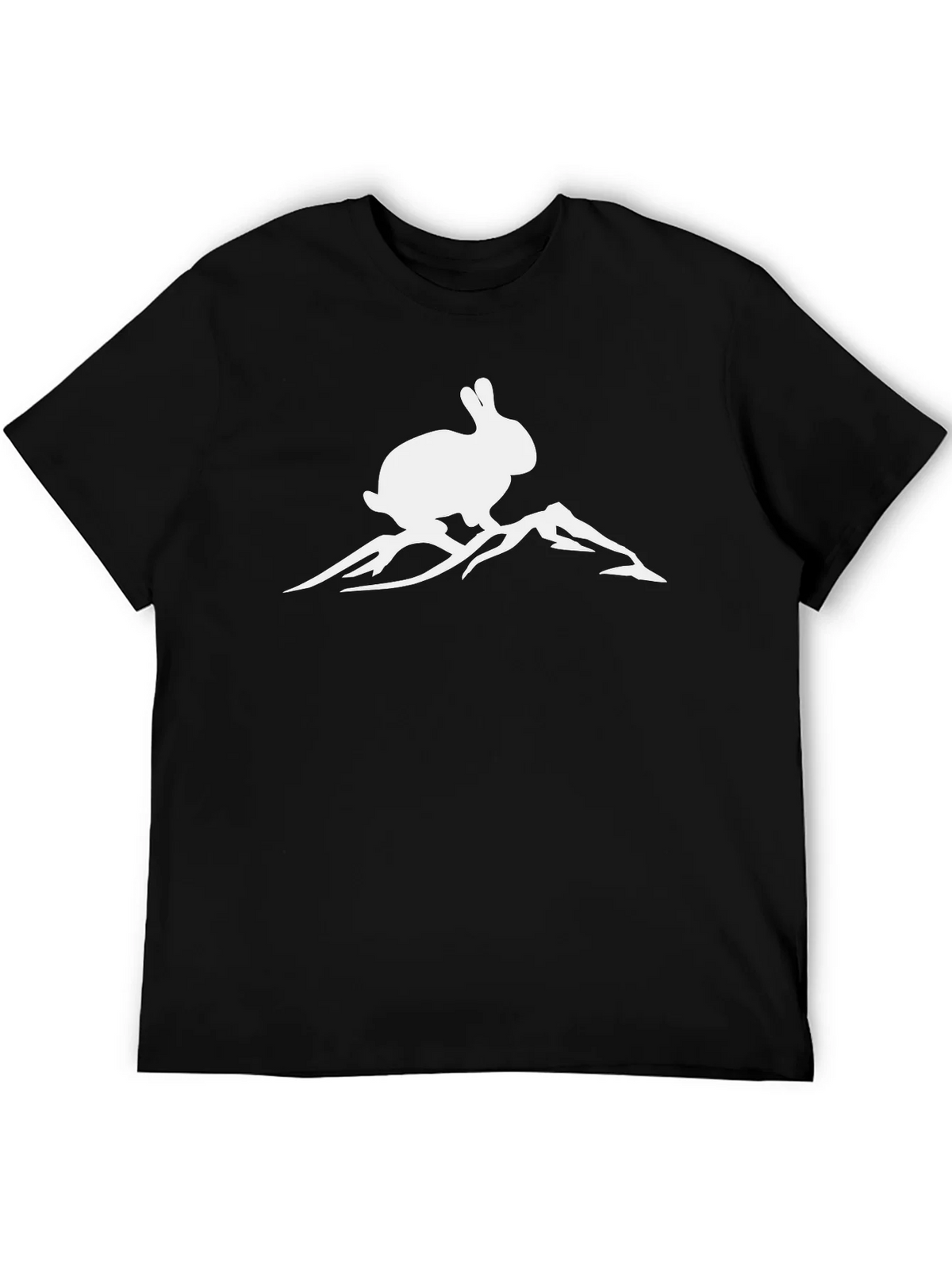 Rabbit Mountain Graphic Tee - Black Cotton T-Shirt product image 5