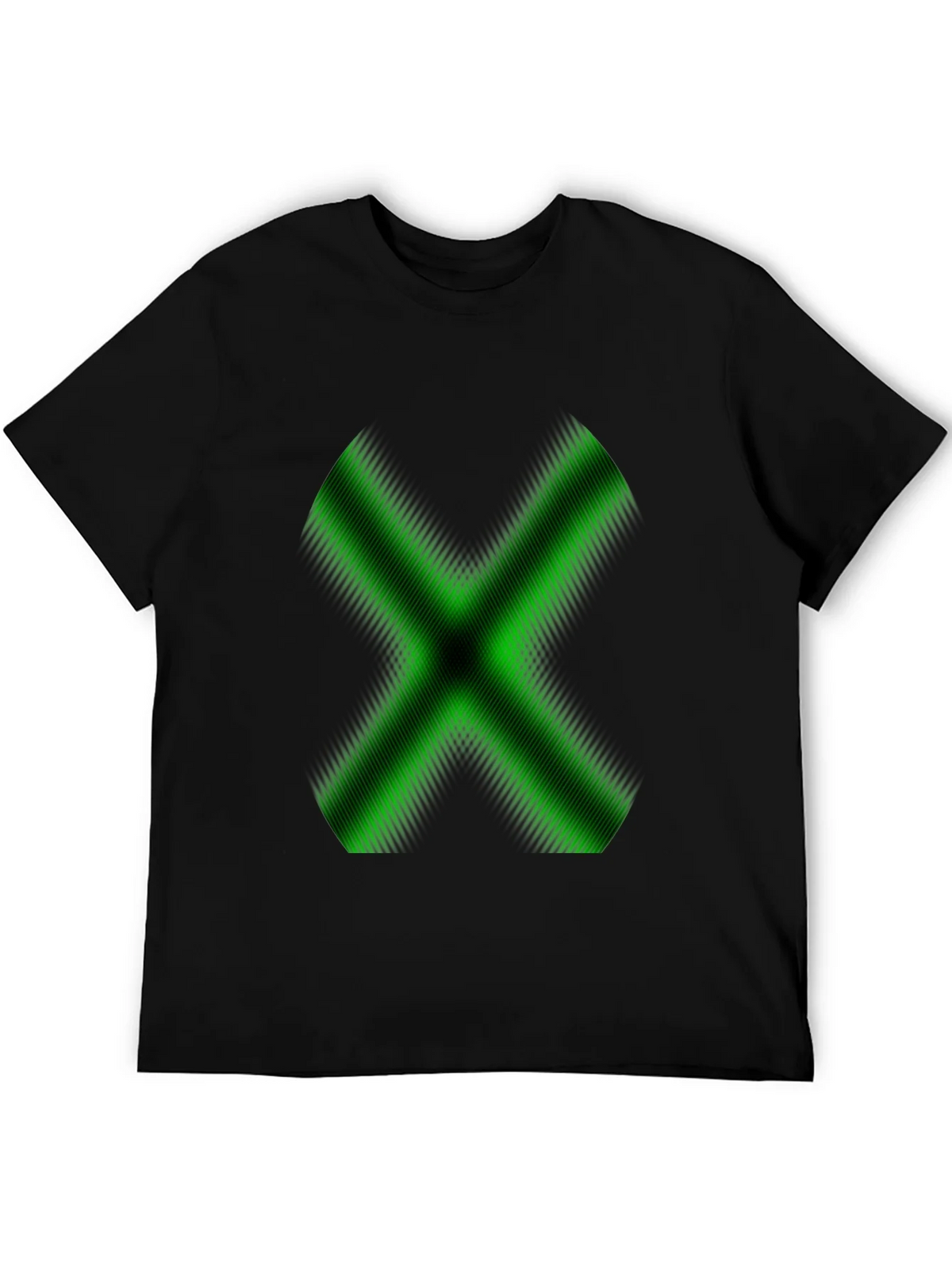 Green X Graphic Black T-Shirt - Gamer Style product image 5