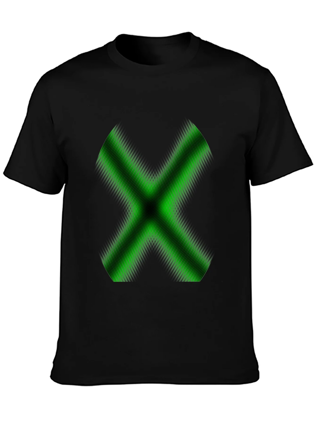 Green X Graphic Black T-Shirt - Gamer Style product image 3