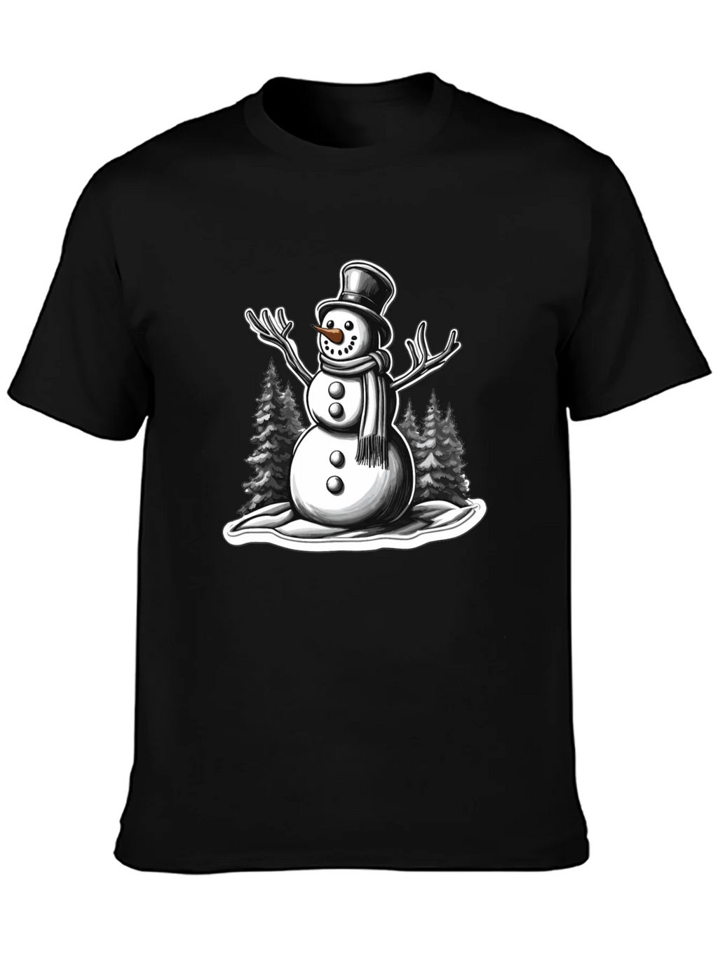 Snowman Graphic Tee - Holiday Winter Shirt product image 3