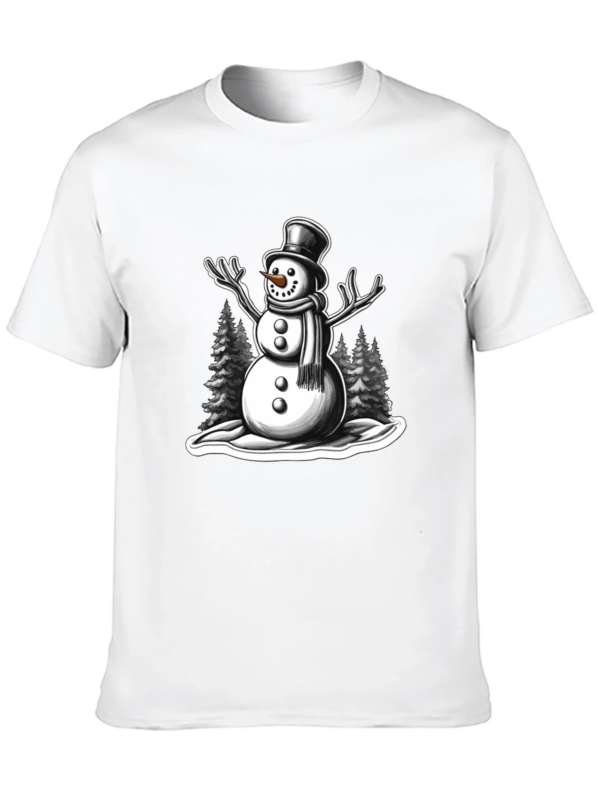 Snowman Graphic Tee - Holiday Winter Shirt product image 9