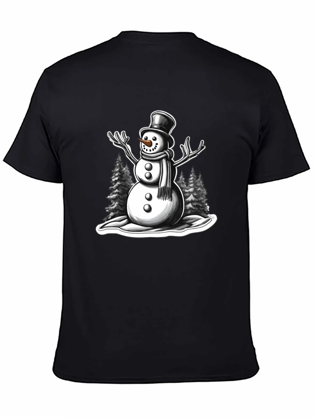 Snowman Graphic Tee - Holiday Winter Shirt product image 4