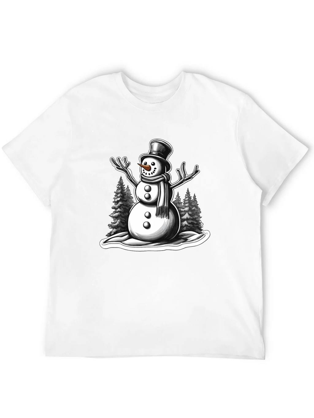 Snowman Graphic Tee - Holiday Winter Shirt product image 11