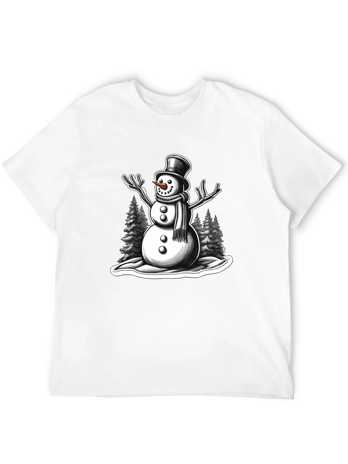Snowman Graphic Tee - Holiday Winter Shirt product image 11