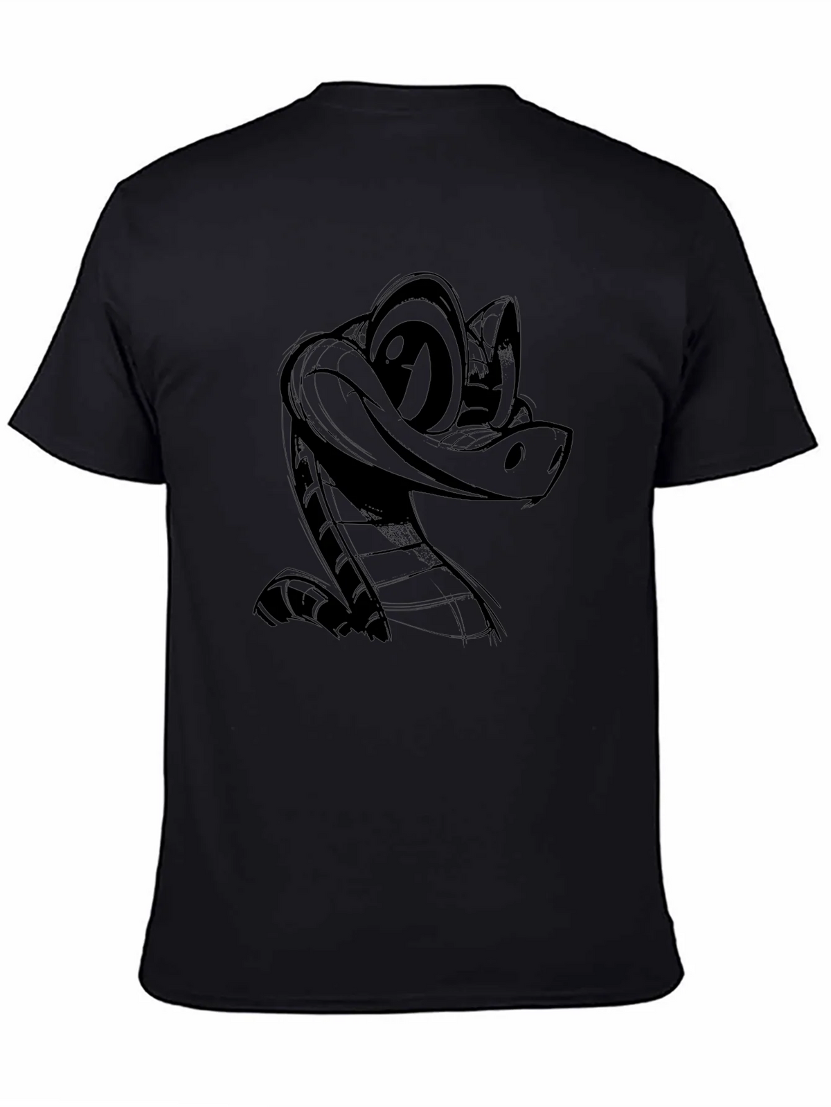 Cartoon Snake Black T-Shirt product image 3