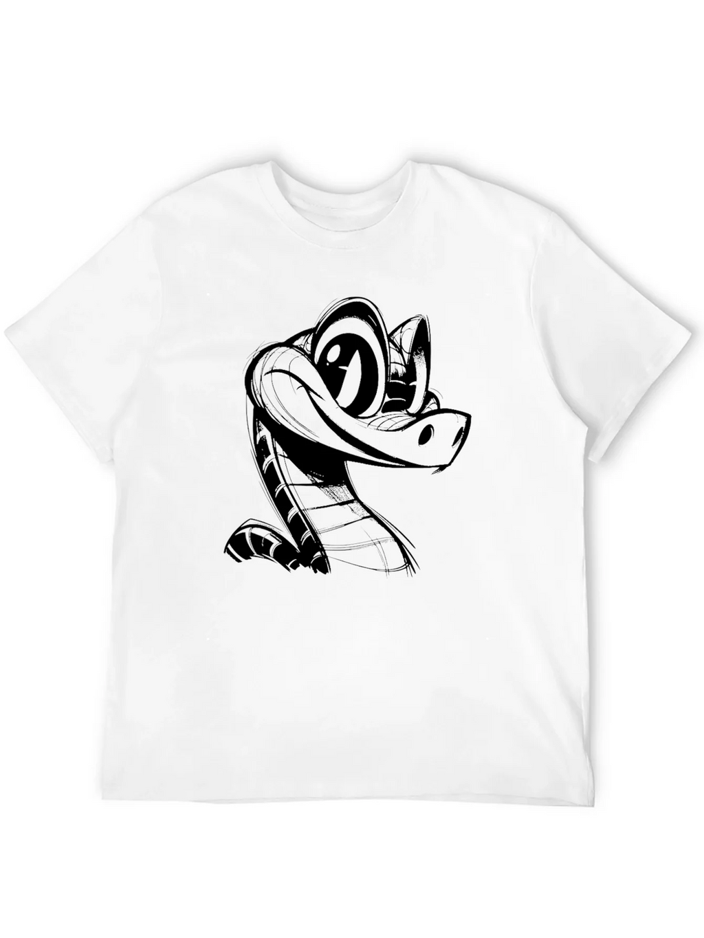 Cartoon Snake Black T-Shirt product image 10