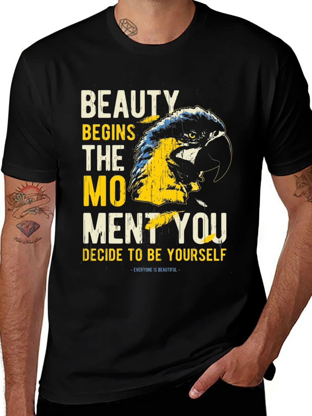 Beauty Parrot Graphic Tee - Be Yourself T-Shirt product image 1