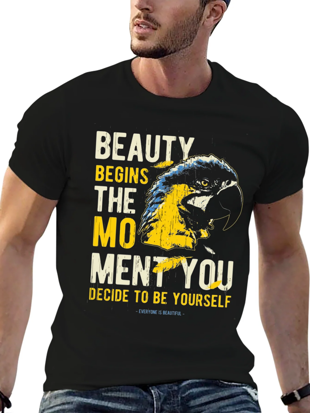 Beauty Parrot Graphic Tee - Be Yourself T-Shirt product image 6