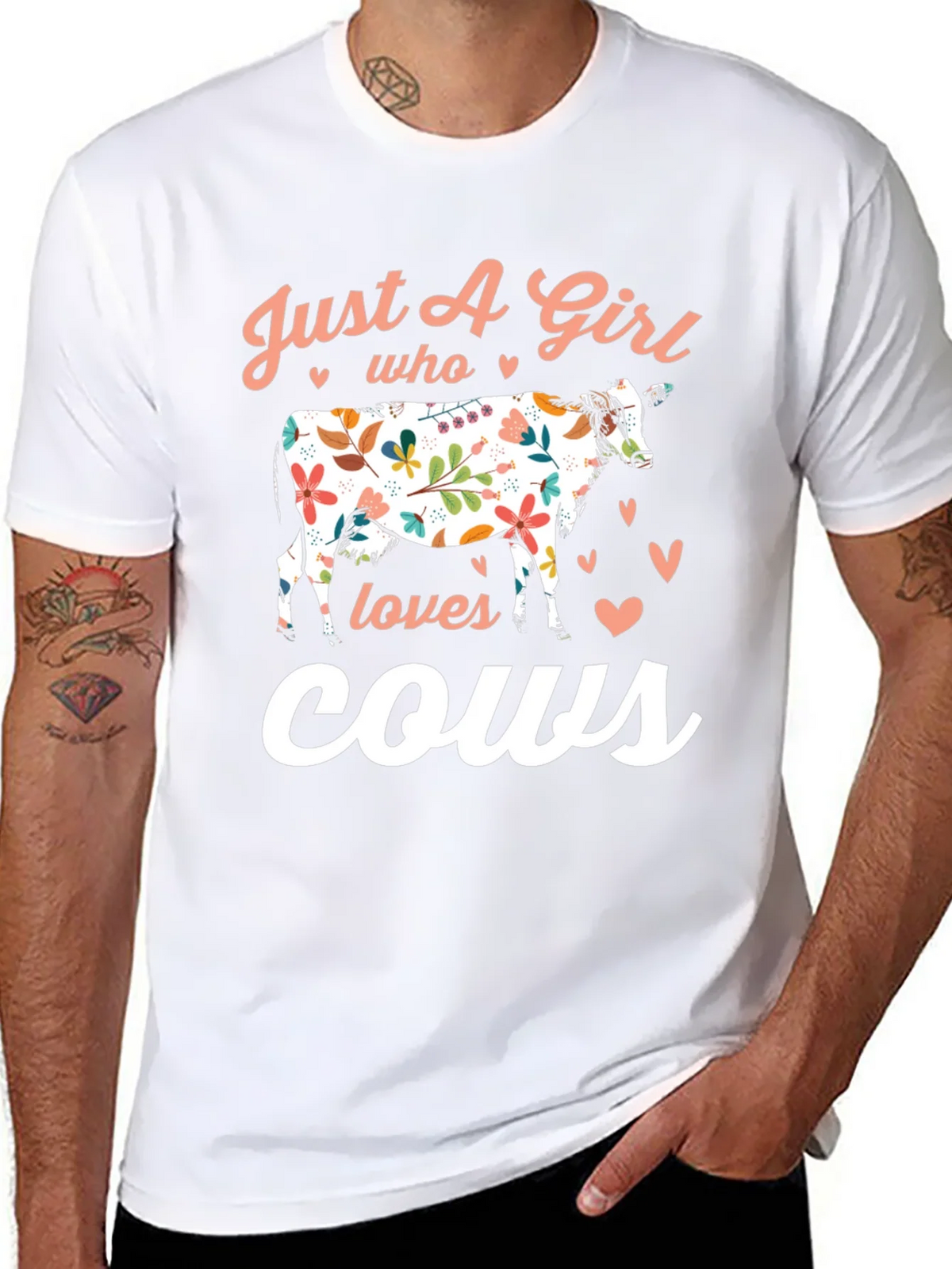 Just A Girl Who Loves Cows Graphic Tee product image 2