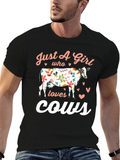 Just A Girl Who Loves Cows Graphic Tee product image 1