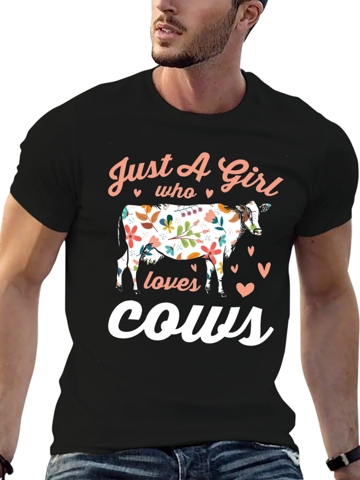 Just A Girl Who Loves Cows Graphic Tee product image 1