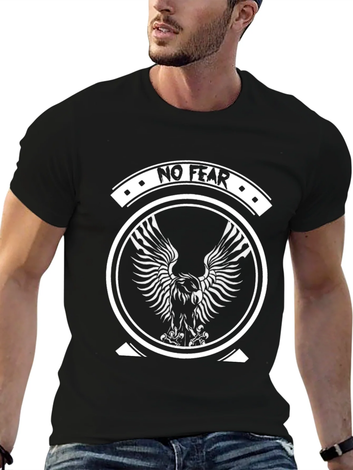No Fear Eagle Graphic Black T-Shirt product image 6