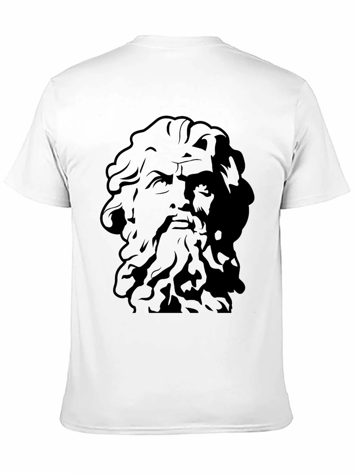 Greek God Graphic Tee - Black Cotton T-Shirt product image 10