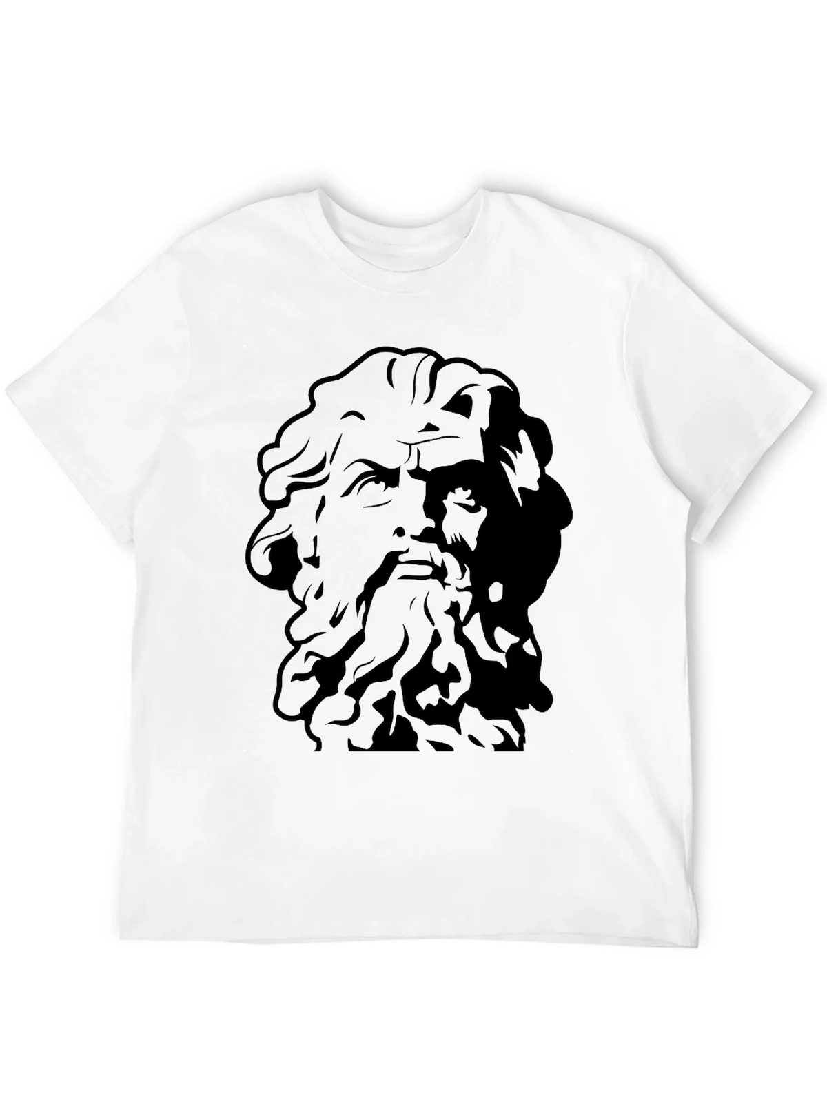 Greek God Graphic Tee - Black Cotton T-Shirt product image 11
